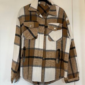 Camel Plaid Shacket